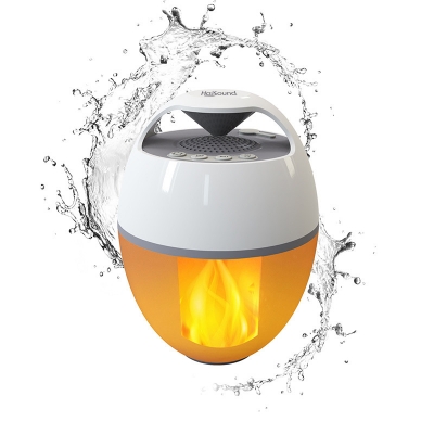 CT602F Portable Bluetooth speaker (white Color) with flame light show 